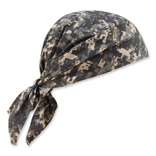 Chill-its 6710 Cooling Embedded Polymers Tie Bandana Triangle Hat, One Size Fits Most, Camo, Ships In 1-3 Business Days - Image 1