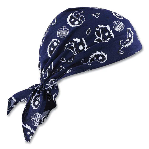 Chill-its 6710 Cooling Embedded Polymers Tie Bandana Triangle Hat, One Size Fit Most, Navy Westrn, Ships In 1-3 Business Days - Image 1