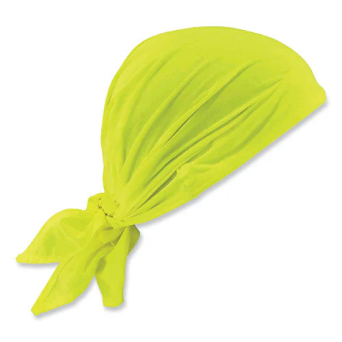 Chill-its 6710 Cooling Embedded Polymers Tie Bandana Triangle Hat, One Size Fits Most, Lime, Ships In 1-3 Business Days - Image 1