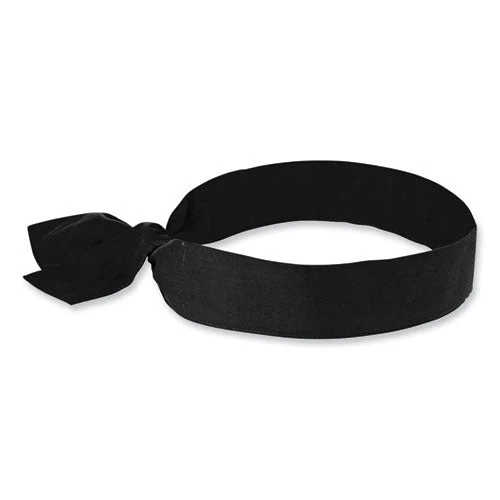 Chill-its 6700 Cooling Bandana Polymer Tie Headband, One Size Fits Most, Black, Ships In 1-3 Business Days - Image 1