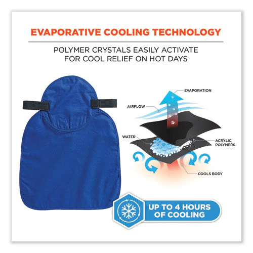 Chill-its 6717 Cooling Hard Hat Pad And Neck Shade - Polymers, 12.5 X 9.75, Blue, Ships In 1-3 Business Days - Image 3