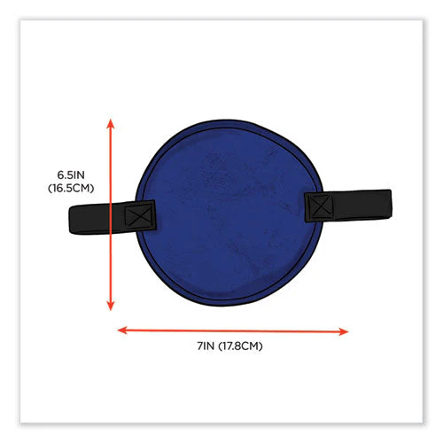 Chill-its 6715 Hard Hat Cooling Pad - Polymers, 7 X 6.5, Blue, Ships In 1-3 Business Days - Image 3