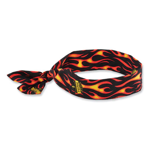 Chill-its 6700 Cooling Bandana Polymer Tie Headband, One Size Fits Most, Flames, Ships In 1-3 Business Days - Image 1