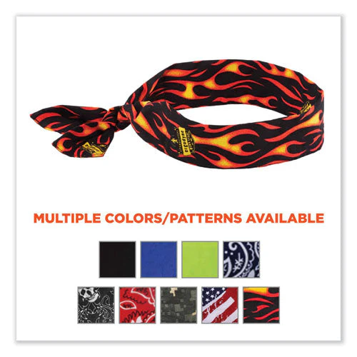 Chill-its 6700 Cooling Bandana Polymer Tie Headband, One Size Fits Most, Flames, Ships In 1-3 Business Days - Image 3