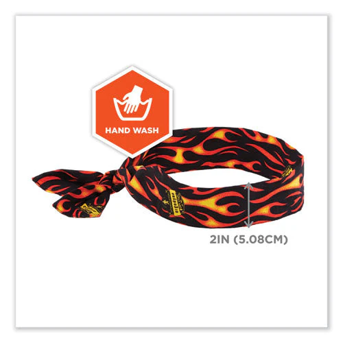Chill-its 6700 Cooling Bandana Polymer Tie Headband, One Size Fits Most, Flames, Ships In 1-3 Business Days - Image 2