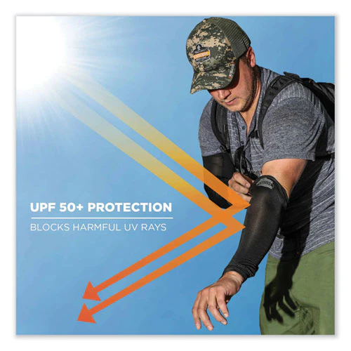 Chill-its 6690 Performance Knit Cooling Arm Sleeve, Polyester/spandex, Medium, Black, 2 Sleeves, Ships In 1-3 Business Days - Image 3