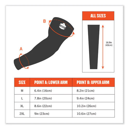 Chill-its 6690 Performance Knit Cooling Arm Sleeve, Polyester/spandex, Large, Black, 2 Sleeves, Ships In 1-3 Business Days - Image 3