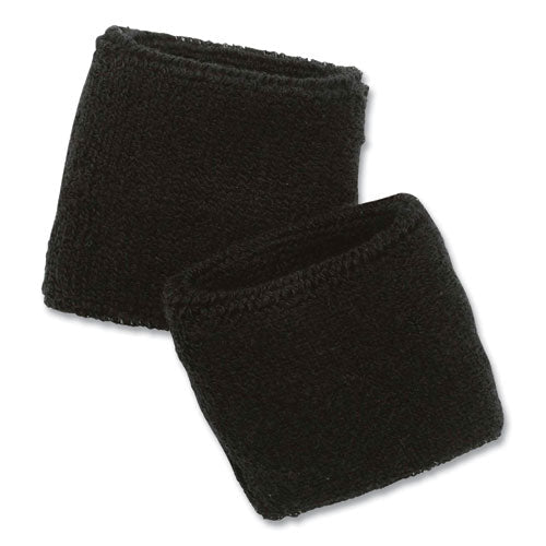 Chill-its 6500 Wrist Terry Cloth Sweatband, Cotton Terry, One Size Fits Most, Black, Ships In 1-3 Business Days - Image 1