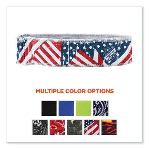 Chill-its 6605 High-performance Cotton Terry Cloth Sweatband, One Size, Stars And Stripes, Ships In 1-3 Business Days - Image 2