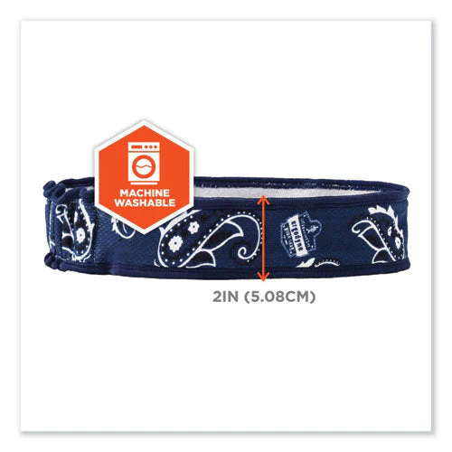 Chill-its 6605 High-performance Cotton Terry Cloth Sweatband, One Size Fits Most, Navy Western, Ships In 1-3 Business Days - Image 3