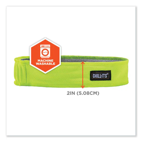 Chill-its 6605 High-perform Terry Cloth Sweatband, Cotton Terry Cloth, One Size Fits Most, Lime, Ships In 1-3 Business Days - Image 3