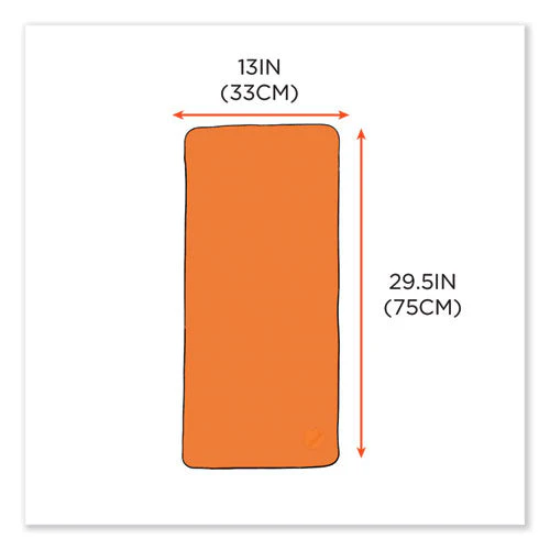 Chill-its 6602 Evaporative Pva Cooling Towel, 29.5 X 13, One Size Fits Most, Pva, Orange, Ships In 1-3 Business Days - Image 2