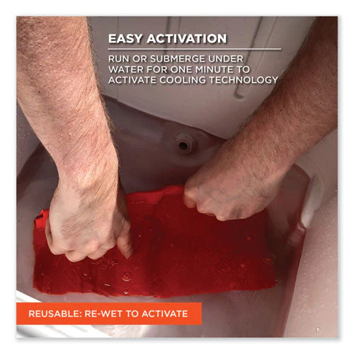 Chill-its 6602 Evaporative Pva Cooling Towel, 29.5 X 13, One Size Fits Most, Pva, Orange, Ships In 1-3 Business Days - Image 3