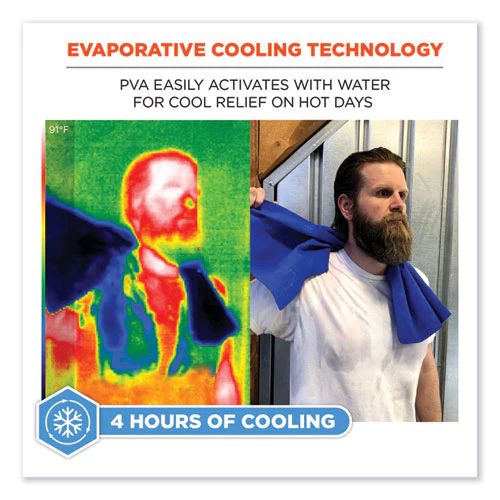 Chill-its 6602 Evaporative Pva Cooling Towel, 29.5 X 13, One Size Fits Most, Pva, Pink, Ships In 1-3 Business Days - Image 3