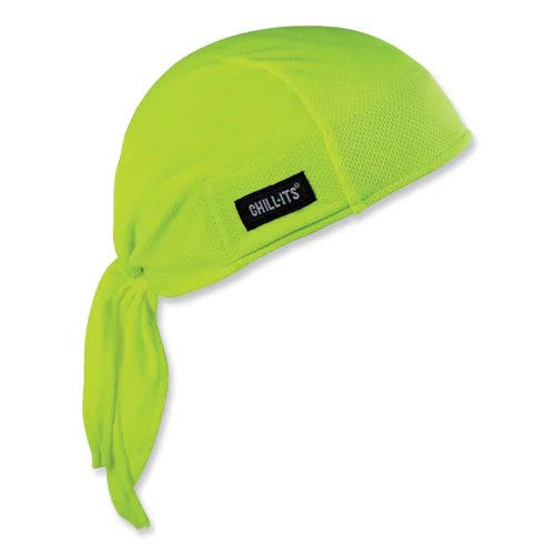 Chill-its 6615 High-perform Bandana Doo Rag With Terry Cloth Sweatband, One Size Fits Most, Lime, Ships In 1-3 Business Days - Image 1