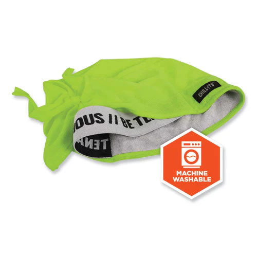 Chill-its 6615 High-perform Bandana Doo Rag With Terry Cloth Sweatband, One Size Fits Most, Lime, Ships In 1-3 Business Days - Image 3