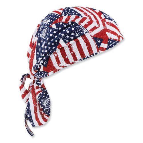 Chill-its 6615 High-perform Bandana Doo Rag W/terry Cloth Sweatband, One Size, Stars And Stripes, Ships In 1-3 Business Days - Image 1