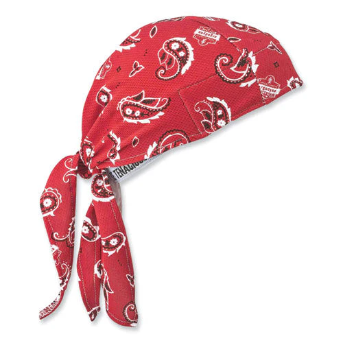 Chill-its 6615 High-performance Bandana Doo Rag W/terry Cloth Sweatband, One Size, Red Western, Ships In 1-3 Business Days - Image 1