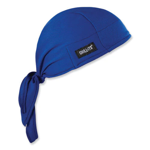Chill-its 6615 High-perform Bandana Doo Rag With Terry Cloth Sweatband, One Size Fits Most, Blue, Ships In 1-3 Business Days - Image 1