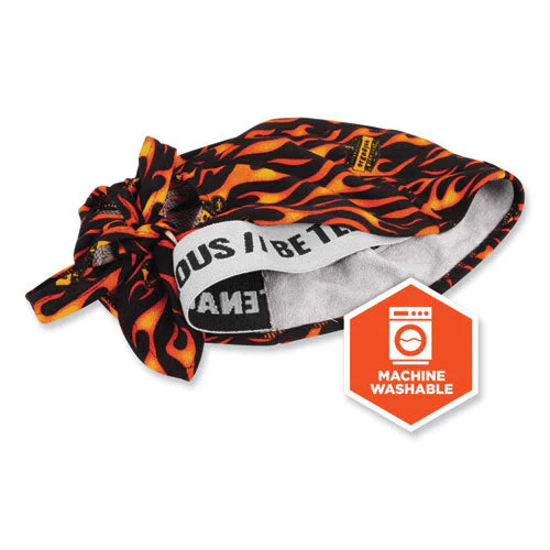 Chill-its 6615 High-performance Bandana Doo Rag With Terry Cloth Sweatband, One Size, Flames, Ships In 1-3 Business Days - Image 3