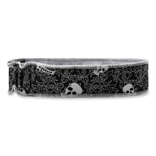 Chill-its 6605 High-performance Terry Cloth Sweatband, Cotton Terry Cloth, One Size, Skulls, Ships In 1-3 Business Days - Image 1