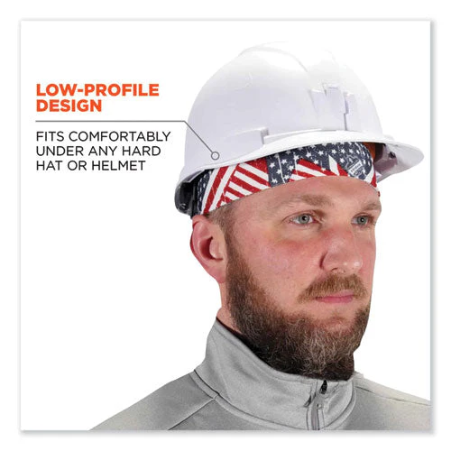 Chill-its 6630 High-performance Terry Cloth Skull Cap, Polyester, One Size, Stars And Stripes, Ships In 1-3 Business Days - Image 3