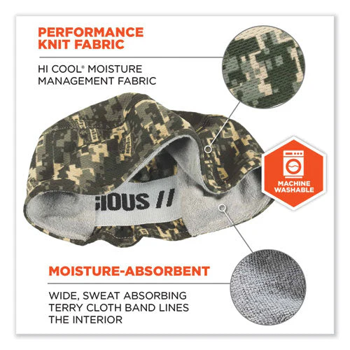 Chill-its 6630 High-performance Terry Cloth Skull Cap, Polyester, One Size Fits Most, Camo, Ships In 1-3 Business Days - Image 2