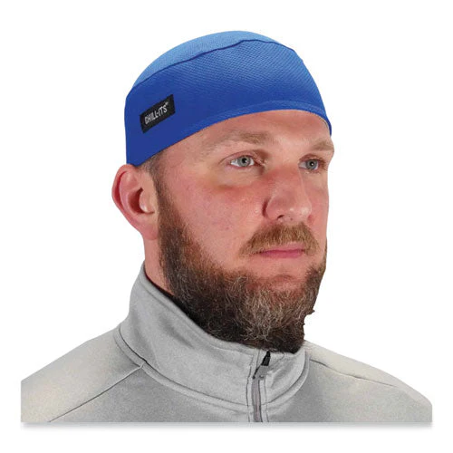 Chill-its 6630 High-performance Terry Cloth Skull Cap, Polyester, One Size Fits Most, Blue, Ships In 1-3 Business Days - Image 3