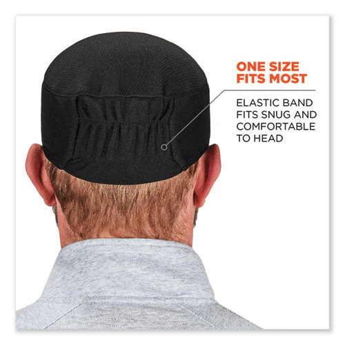 Chill-its 6630 High-performance Terry Cloth Skull Cap, Polyester, One Size Fits Most, Black, Ships In 1-3 Business Days - Image 3