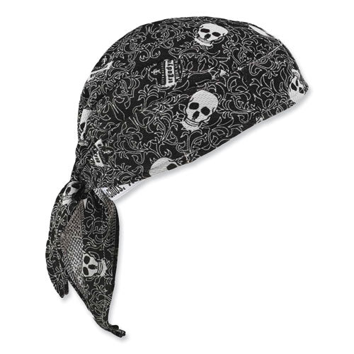 Chill-its 6615 High-performance Bandana Doo Rag With Terry Cloth Sweatband, One Size, Skulls, Ships In 1-3 Business Days - Image 1