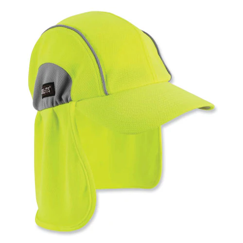 Chill-its 6650 High-performance Hat Plus Neck Shade, Polyester, One Size Fits Most, Lime, Ships In 1-3 Business Days - Image 1