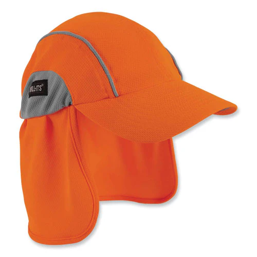 Chill-its 6650 High-performance Hat Plus Neck Shade, Polyester, One Size Fits Most, Orange, Ships In 1-3 Business Days - Image 1