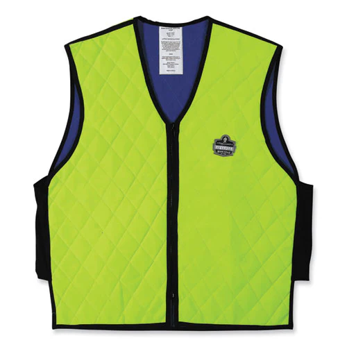 Chill-its 6665 Embedded Polymer Cooling Vest With Zipper, Nylon/polymer, Medium, Lime, Ships In 1-3 Business Days - Image 1