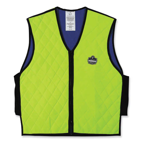 Chill-its 6665 Embedded Polymer Cooling Vest With Zipper, Nylon/polymer, X-large, Lime, Ships In 1-3 Business Days - Image 1