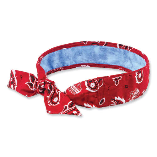 Chill-its 6700ct Cooling Bandana Pva Tie Headband, One Size Fits Most, Red Western, Ships In 1-3 Business Days - Image 1