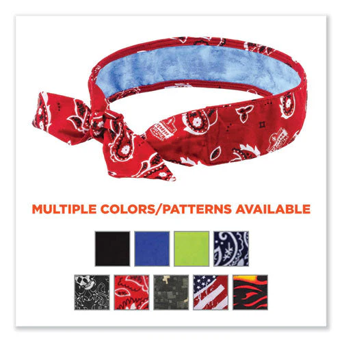 Chill-its 6700ct Cooling Bandana Pva Tie Headband, One Size Fits Most, Red Western, Ships In 1-3 Business Days - Image 3