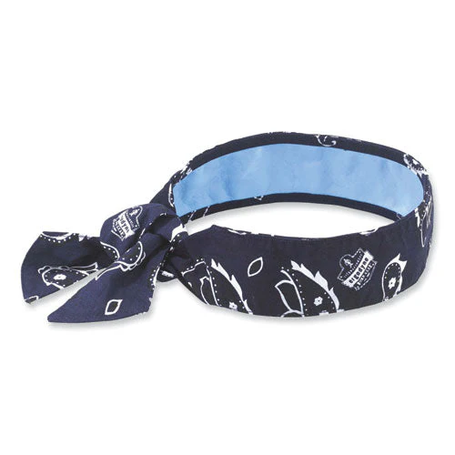 Chill-its 6700ct Cooling Bandana Pva Tie Headband, One Size Fits Most, Navy Western, Ships In 1-3 Business Days - Image 1