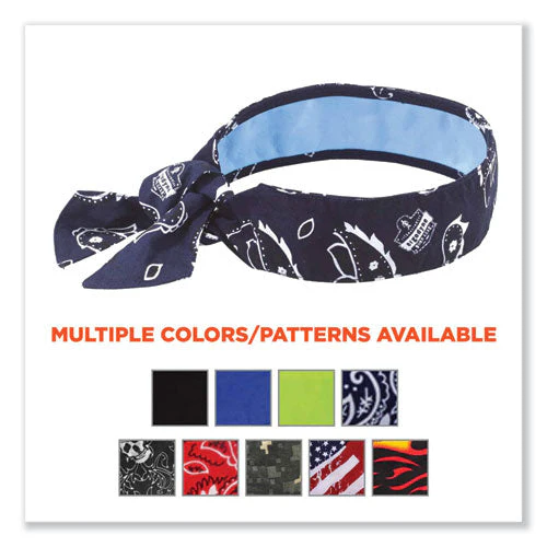 Chill-its 6700ct Cooling Bandana Pva Tie Headband, One Size Fits Most, Navy Western, Ships In 1-3 Business Days - Image 3