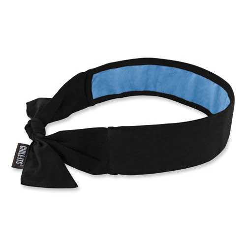 Chill-its 6700ct Cooling Bandana Pva Tie Headband, One Size Fits Most, Black, Ships In 1-3 Business Days - Image 1