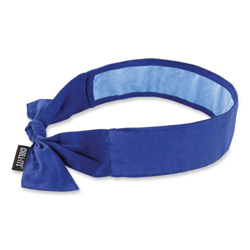 Chill-its 6700ct Cooling Bandana Pva Tie Headband, One Size Fits Most, Solid Blue, Ships In 1-3 Business Days - Image 1