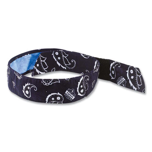 Chill-its 6705ct Cooling Pva Hook And Loop Bandana Headband, One Size Fits Most, Navy Western, Ships In 1-3 Business Days - Image 1