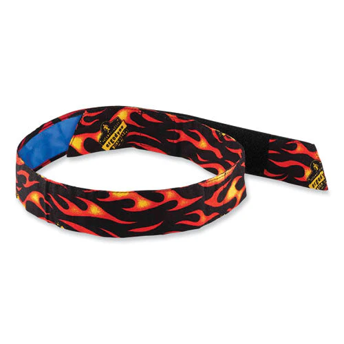 Chill-its 6705ct Cooling Pva Hook And Loop Bandana Headband, One Size Fits Most, Flames, Ships In 1-3 Business Days - Image 1