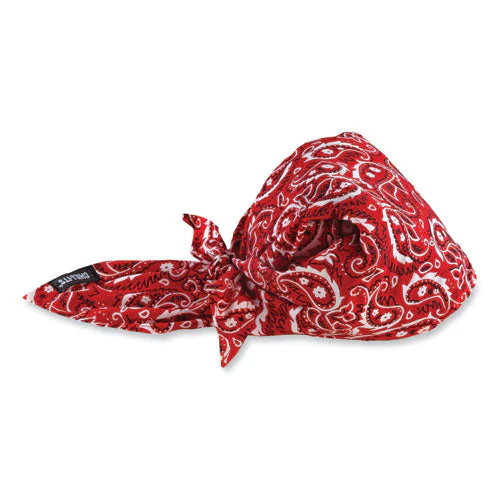 Chill-its 6710ct Cooling Pva Tie Bandana Triangle Hat, One Size Fits Most, Red Western, Ships In 1-3 Business Days - Image 1