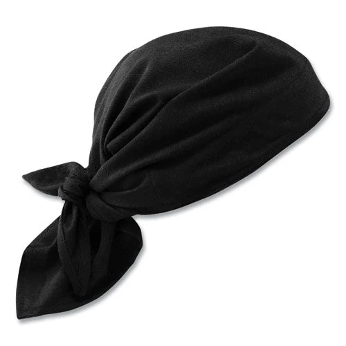 Chill-its 6710ct Cooling Pva Tie Bandana Triangle Hat, One Size Fits Most, Black, Ships In 1-3 Business Days - Image 1