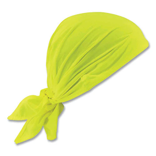 Chill-its 6710ct Cooling Pva Tie Bandana Triangle Hat, One Size Fits Most, Lime, Ships In 1-3 Business Days - Image 1