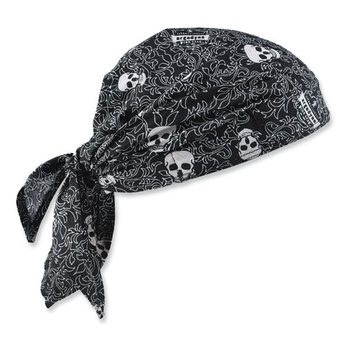 Chill-its 6710ct Cooling Pva Tie Bandana Triangle Hat, One Size Fits Most, Skulls, Ships In 1-3 Business Days - Image 1
