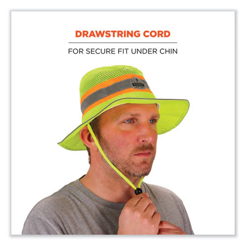 Chill-its 8935ct Hi-vis Pva Ranger Sun Hat, Small/medium, Lime, Ships In 1-3 Business Days - Image 2