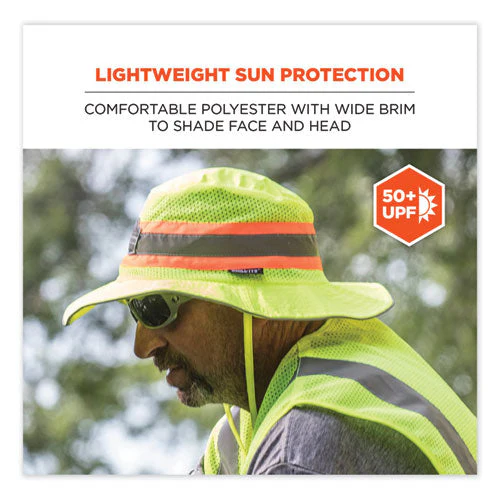 Chill-its 8935mf Hi-vis Microfiber Ranger Sun Hat, Large/x-large, Lime, Ships In 1-3 Business Days - Image 2