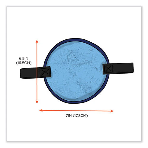 Chill-its 6715ct Hard Hat Cooling Pad - Pva, 7 X 6.5, Blue, Ships In 1-3 Business Days - Image 3