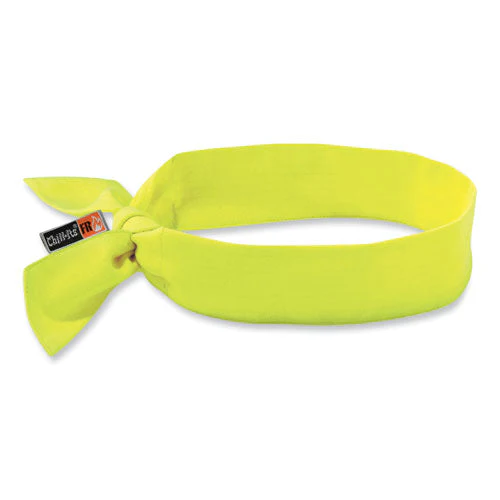 Chill-its 6700fr Fire Resistant Cooling Tie Bandana Headband, One Size Fits Most, Lime, Ships In 1-3 Business Days - Image 1